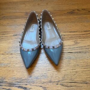 Valentino Garavani Patent Leather Studded Flats